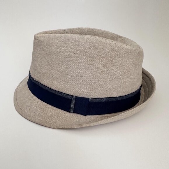 Impermeable By Weatherproof Fedora Hat Fitted Cap Beige Size L Cotton Blend VTG - Picture 4 of 7